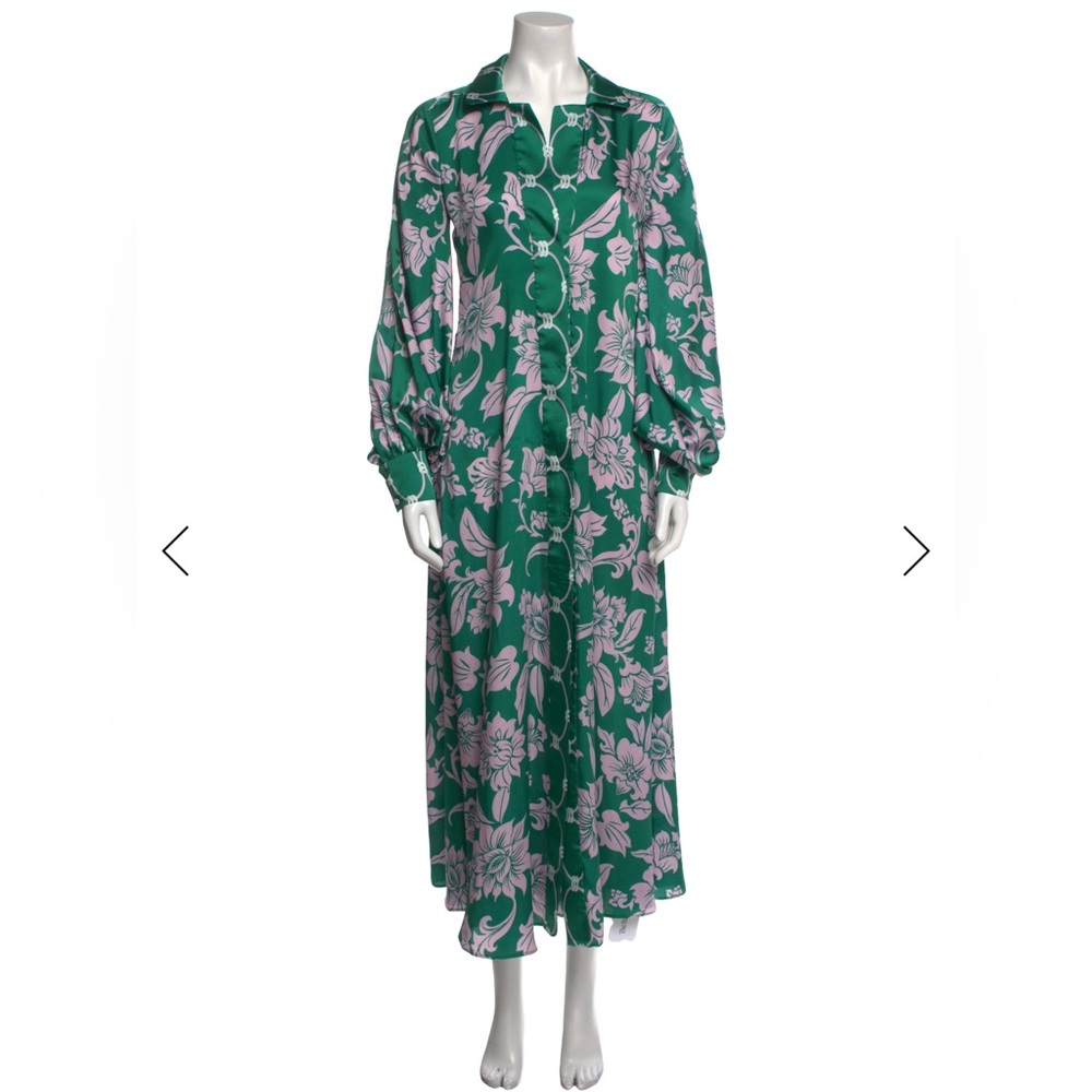 Alexis Green and Pink  Long Sleeve Dress